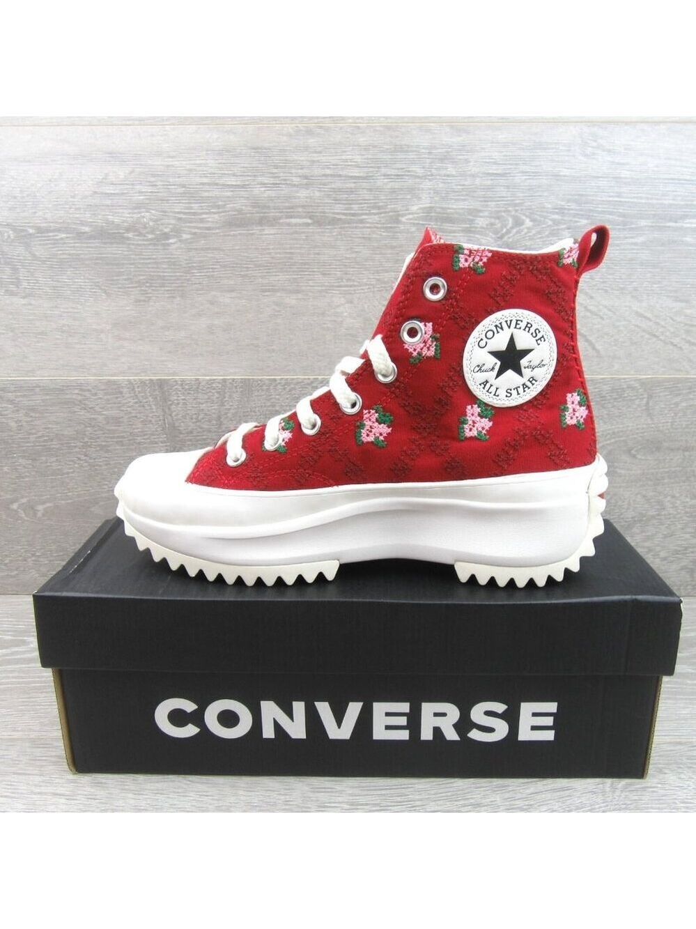 Converse Run Star Hike Platform Rose Cross Stitch Women's Size 8 NEW - Picture 3 of 16